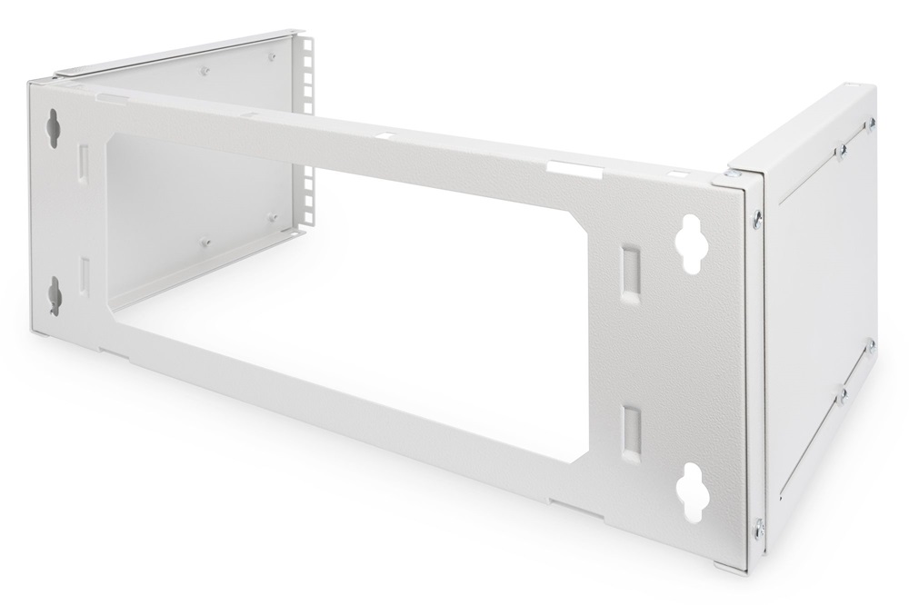 DIGITUS 19" 4U 195x505x250mm nyitott szürke fali patch konzol