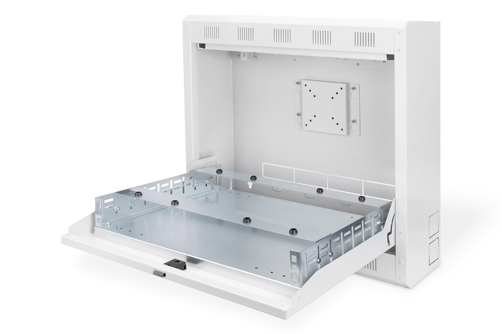 DIGITUS 19" 550x580x160mm videórögzítőkhöz szürke fali rack szekrény