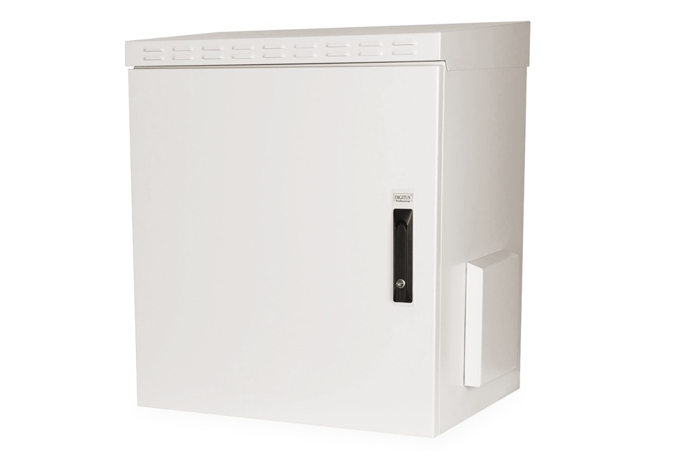 DIGITUS 19" 12U 713x600x450mm IP55 kültéri szürke fali rack szekrény