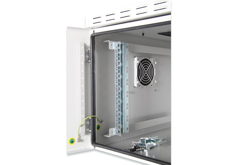 DIGITUS 19" 16U 891x600x600mm IP55 kültéri szürke fali rack szekrény