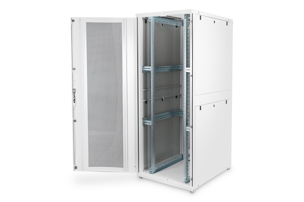DIGITUS Server Rack Unique 19" 42U 2050x800x1000mm perforált ajtós szürke álló szerver rack szekrény