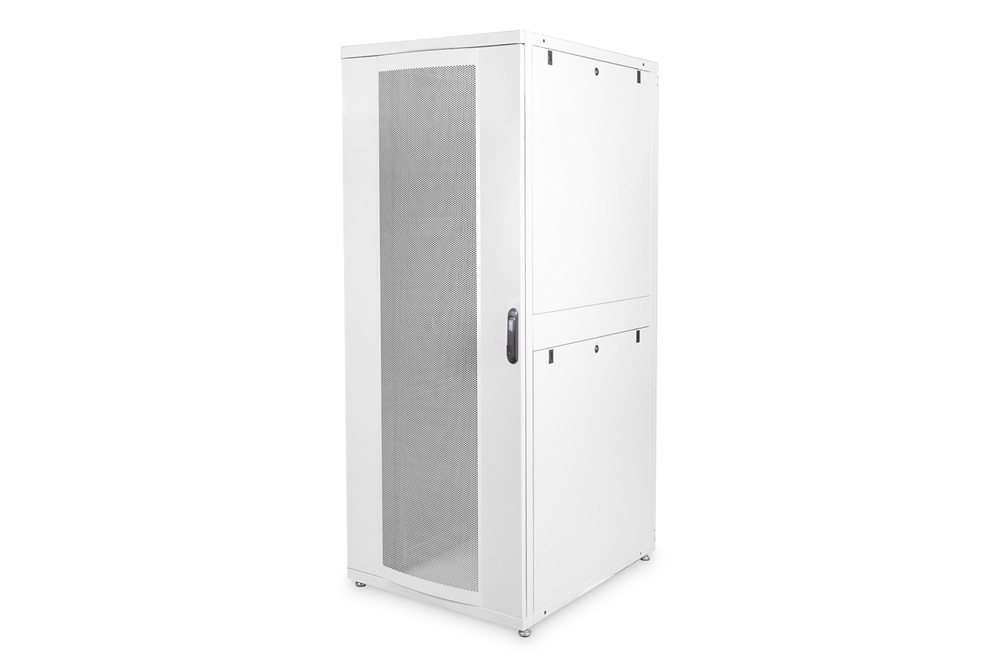 DIGITUS Server Rack Unique 19" 42U 2050x800x1000mm perforált ajtós szürke álló szerver rack szekrény