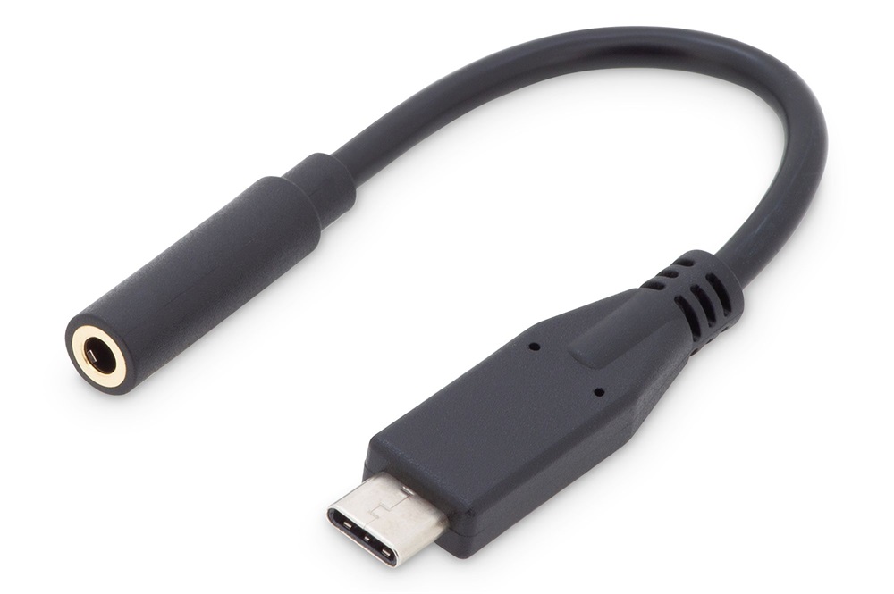 DIGITUS 24bit 48 KHZ USB Type-C 3.5mm stereo audio adapter kábel 0,2m