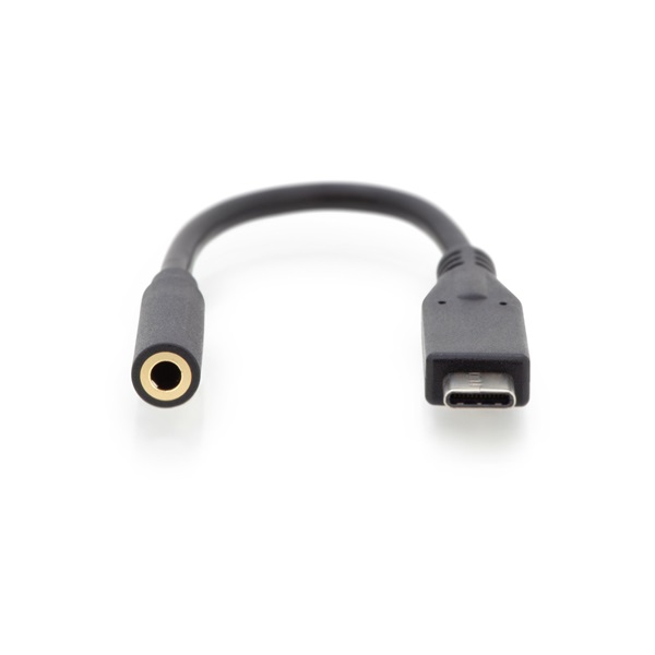 DIGITUS 24bit 48 KHZ USB Type-C 3.5mm stereo audio adapter kábel 0,2m