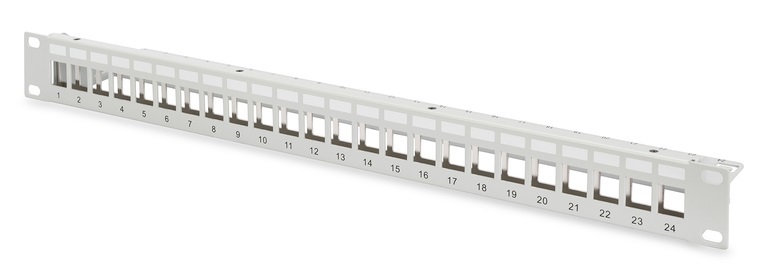 DIGITUS 24port 19" 1U szürke moduláris üres Patch Panel