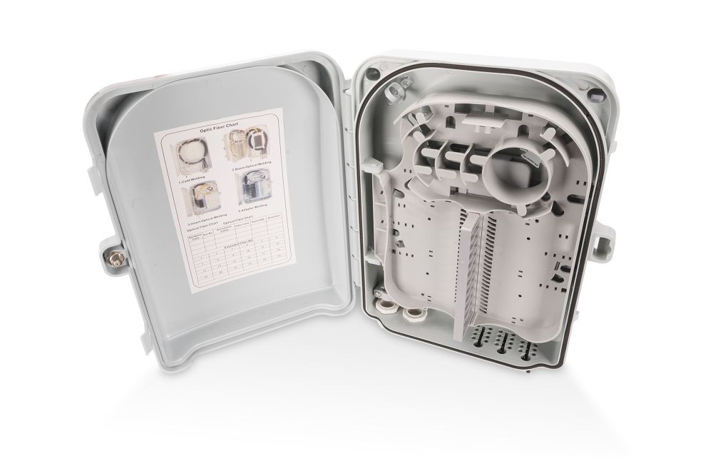 DIGITUS 24xSC simplex vagy 24xLC duplex toldóhoz kültéri FTTH optikai elosztó doboz