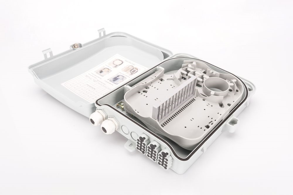 DIGITUS 24xSC simplex vagy 24xLC duplex toldóhoz kültéri FTTH optikai elosztó doboz