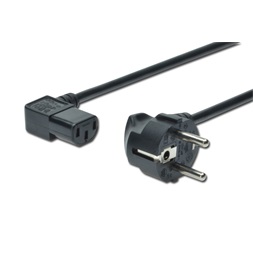DIGITUS 250V 10A CEE 7/7 schuko 90 fok csatlakozó IEC C13 90 fok dugó 1,8m tápkábel