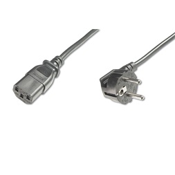 DIGITUS 250V 10A IEC C13 csatlakozó CEE 7/7 schuko 90 fok dugó 1,8m tápkábel