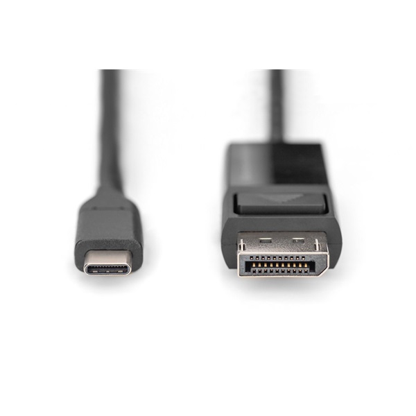 DIGITUS 7680x4320 8K 30Hz kétirányú 1.4 DisplayPort - USB Type-C kábel 2m
