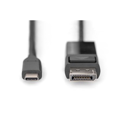 DIGITUS 7680x4320 8K 30Hz kétirányú 1.4 DisplayPort - USB Type-C kábel 2m