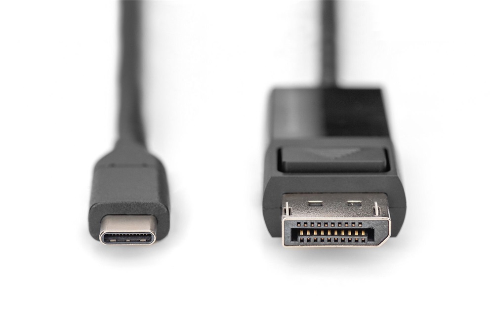 DIGITUS 7680x4320 8K 30Hz kétirányú 1.4 DisplayPort - USB Type-C kábel 2m