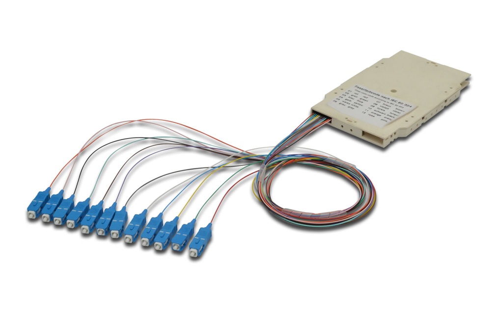 DIGITUS A-96522-02-UPC-4 12x SC/UPC 50/125 multimodusú OM4 LSOH optikai spiltter kazetta