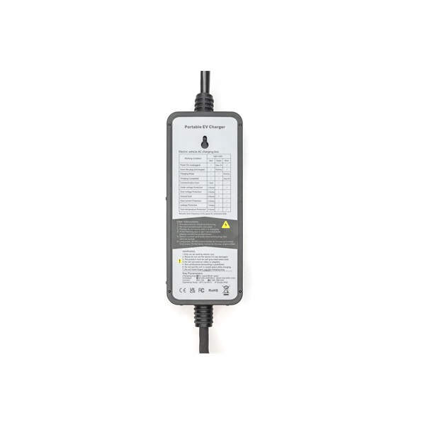 DIGITUS Állítható teljesítményü háztartási 230V 16A Type F 7/4 Type 2 Elektromos autó töltőkábel 10m