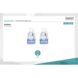 DIGITUS Cat.5e SF/UTP PVC 1m szürke patch kábel
