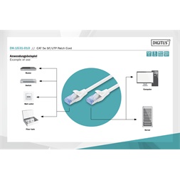 DIGITUS Cat.5e SF/UTP PVC 1m szürke patch kábel
