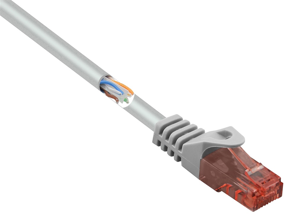DIGITUS Cat.6 U/UTP PVC 1m szürke patch kábel