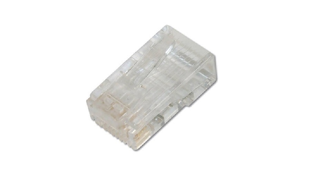 DIGITUS CAT6 árnyékolatlan 8P8C RJ45 Pass through átmenő dugó kerek kábelekhez 100db/csomag