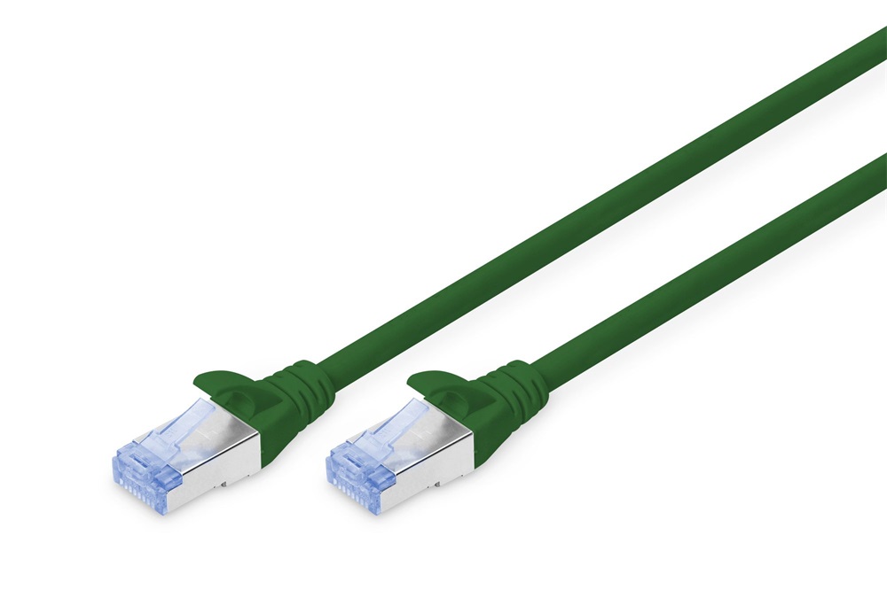 DIGITUS CAT.5e SF/UTP PVC 15m zöld patch kábel