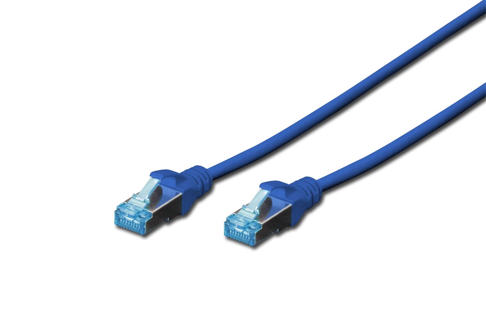 DIGITUS CAT.5e SF/UTP PVC 1m kék patch kábel