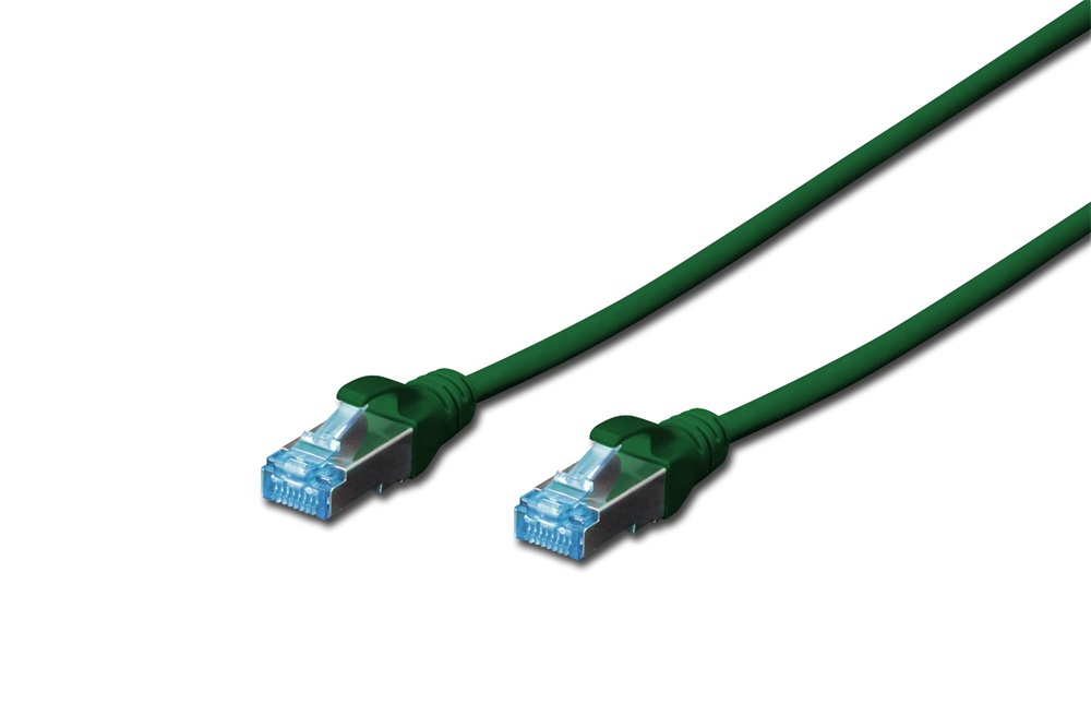 DIGITUS CAT.5e SF/UTP PVC 3m zöld patch kábel