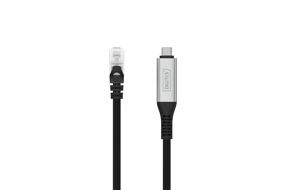 DIGITUS Cat.6A 1GbE RJ45 S/FTP LSZH USB 3.2 Gen1 type-C Ethernet kábel 3m
