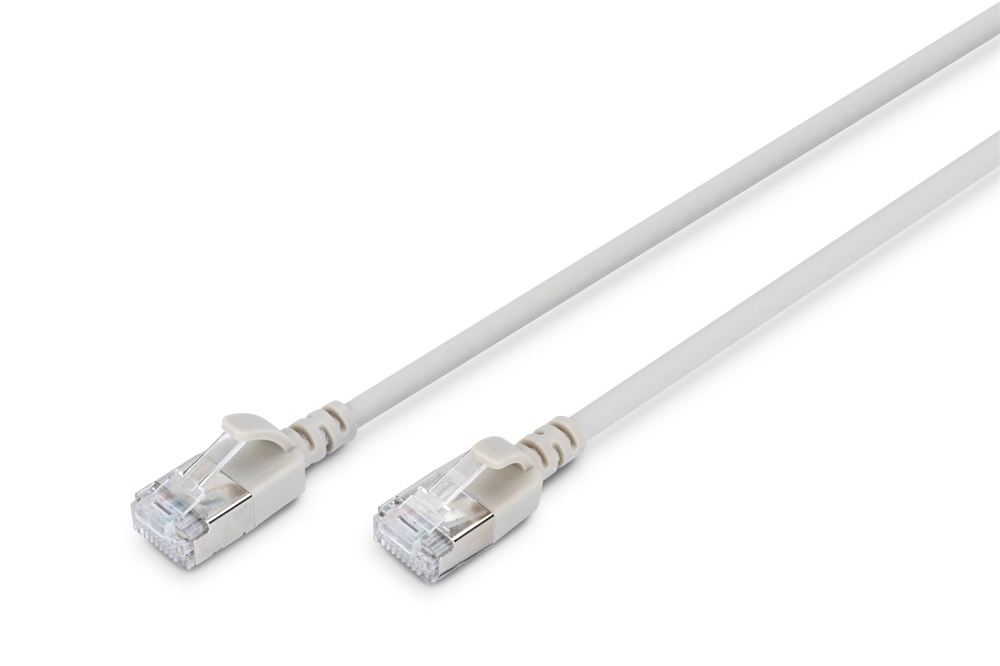 DIGITUS Cat.6A F/FTP LSZH 0,5m szürke slim patch kábel