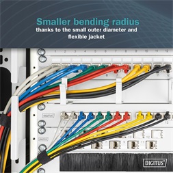 DIGITUS Cat.6A F/FTP LSZH 0,5m szürke slim patch kábel
