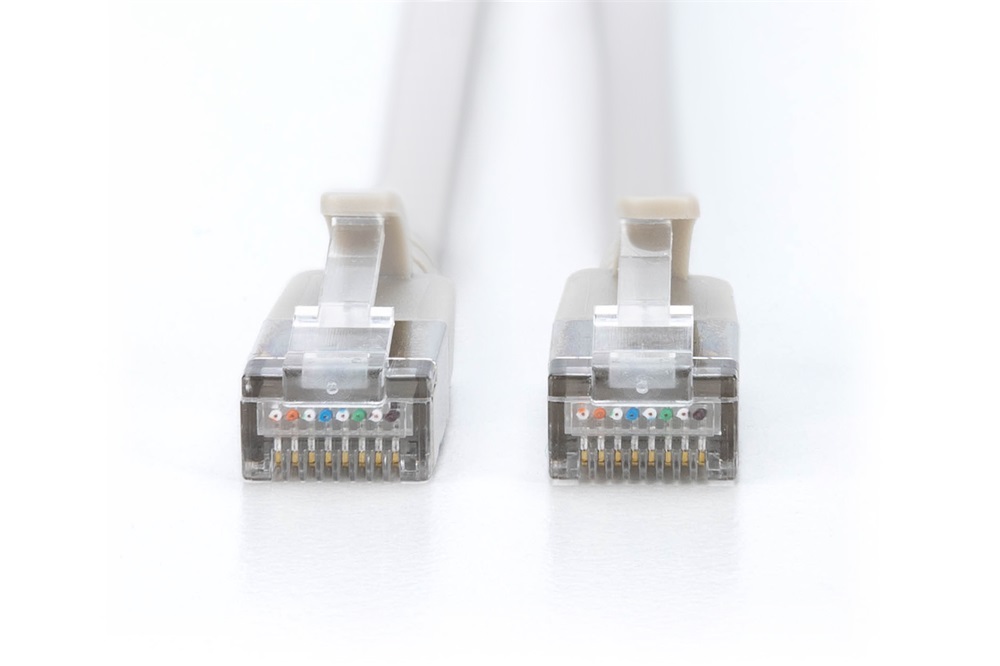 DIGITUS Cat.6A F/FTP LSZH 0,5m szürke slim patch kábel