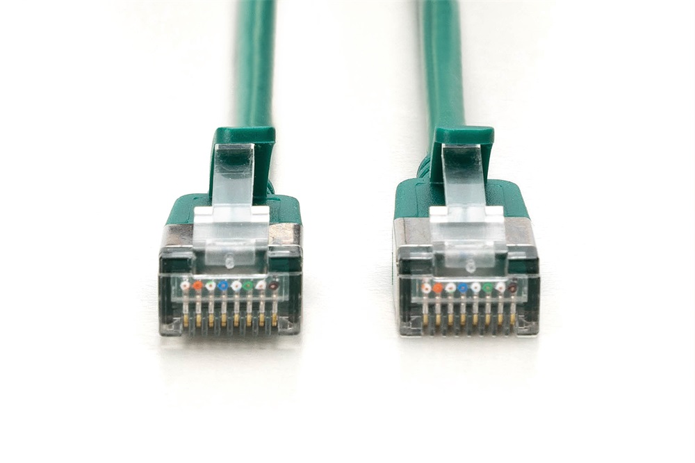 DIGITUS Cat.6A F/FTP LSZH 1,5m zöld slim patch kábel