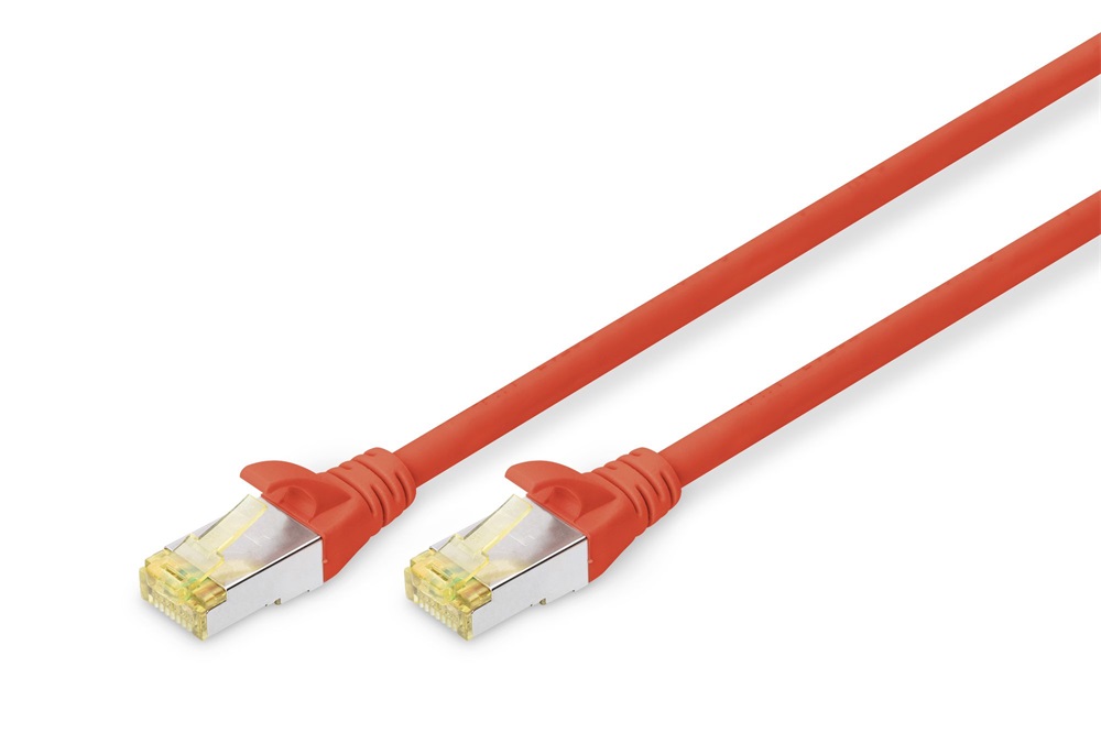DIGITUS Cat.6A S/FTP LSZH 10m piros patch kábel