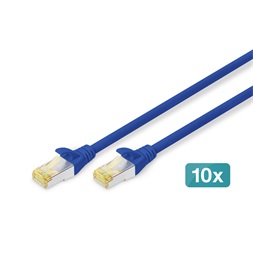DIGITUS Cat.6A S/FTP LSZH 2m kék patch kábel (10db/csomag)