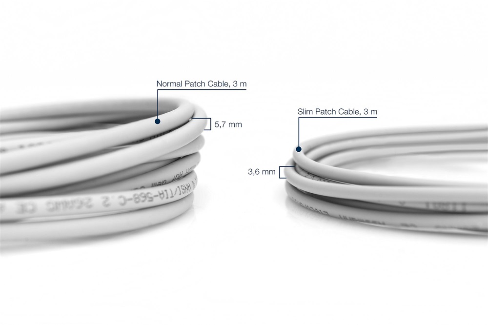 DIGITUS Cat.6A U/FTP LSZH 10m szürke slim patch kábel