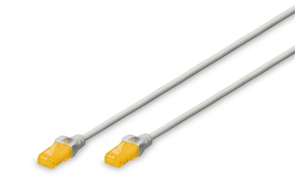 DIGITUS Cat.6A U/UTP LSZH 1m szürke slim patch kábel