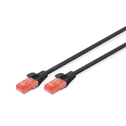 DIGITUS Cat.6 U/UTP LSZH 1m fekete patch kábel
