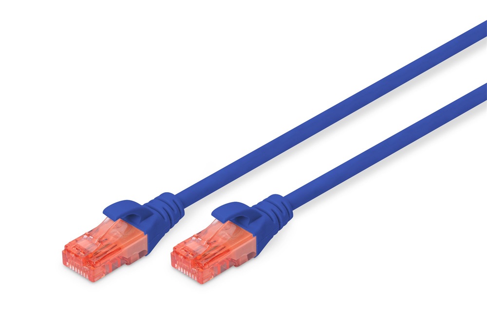 DIGITUS Cat.6 U/UTP PVC 1m kék patch kábel