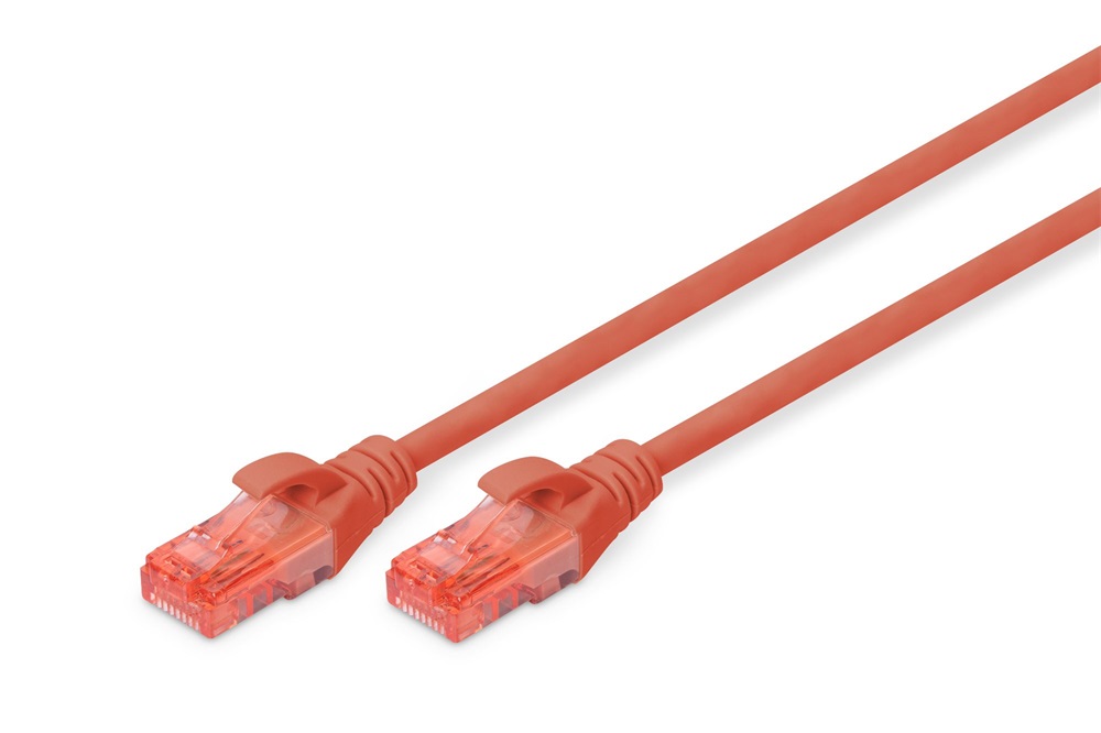 DIGITUS Cat.6 U/UTP PVC 1m piros patch kábel