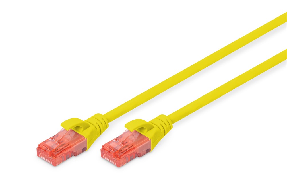 DIGITUS Cat.6 U/UTP PVC 1m sárga patch kábel
