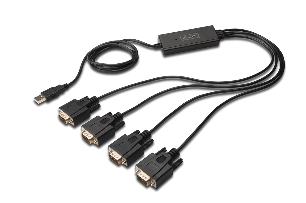 DIGITUS DA-70159 USB 2.0 4x RS232 1,5 m kábel