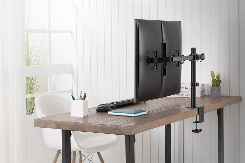 DIGITUS DA-90400 Univerzális (VESA 75/100) dupla fekete monitor tartó konzol
