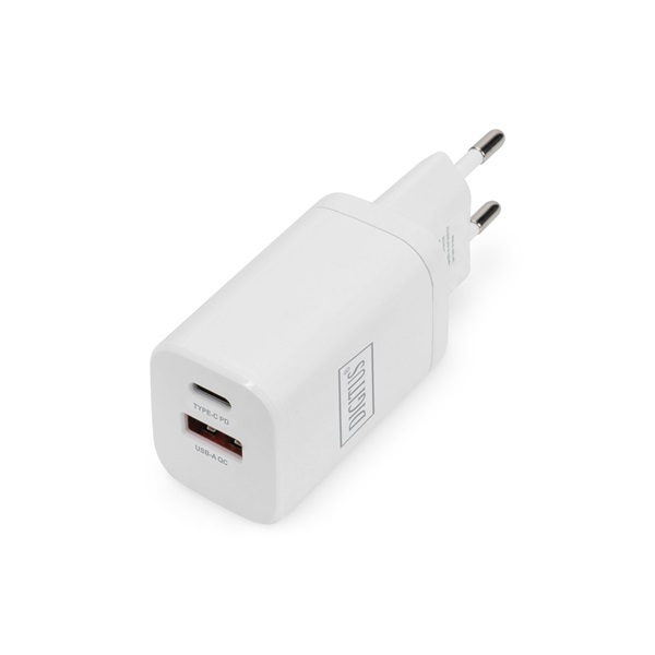 DIGITUS DA-10062 2 port USB Type-A/Type-C 30W töltőadapter