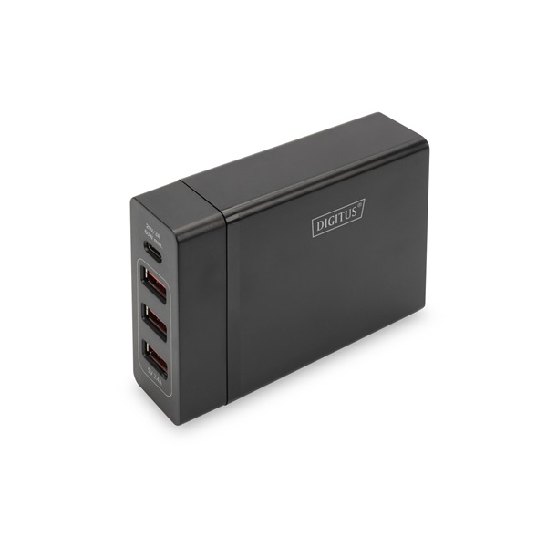 DIGITUS DA-10195 Univerzális 4 port USB Type-A/Type-C 72W töltőadapter
