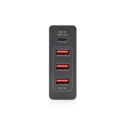 DIGITUS DA-10195 Univerzális 4 port USB Type-A/Type-C 72W töltőadapter