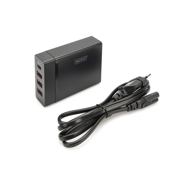 DIGITUS DA-10195 Univerzális 4 port USB Type-A/Type-C 72W töltőadapter