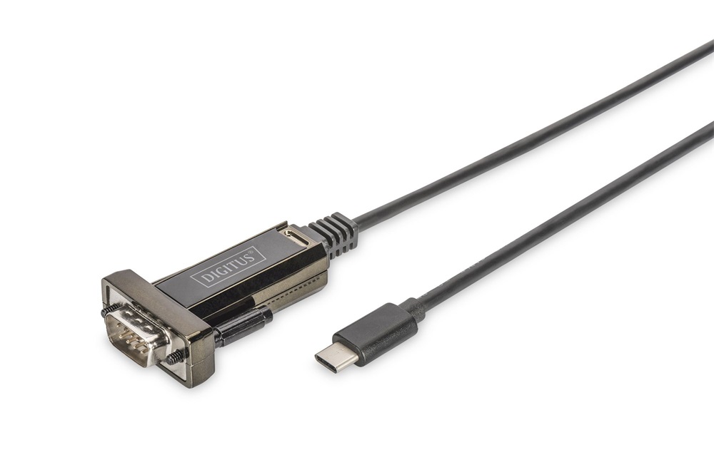 DIGITUS DA-70166 DSUB 9M RS232 USB Type-C 2.0 adapter 1m kábel