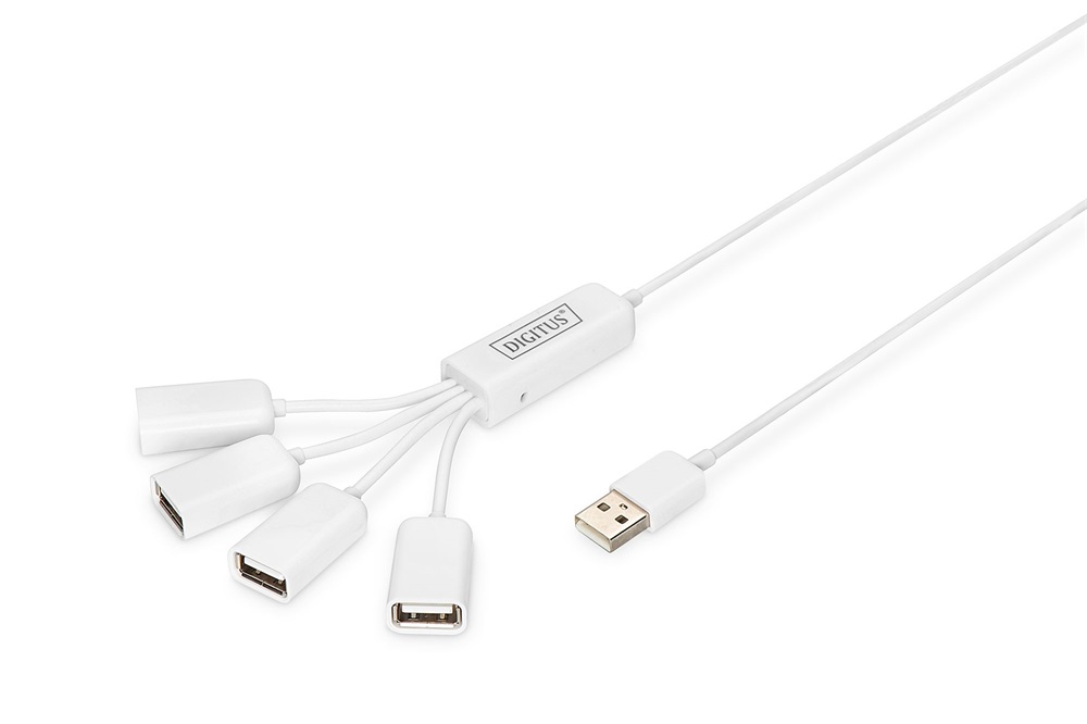 DIGITUS DA-70216 4 portos slim spider USB 2.0 HUB