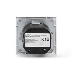 DIGITUS DA-70618 1x USB Type-C 2x Type-A 250V schuko süllyesztett fali aljzat