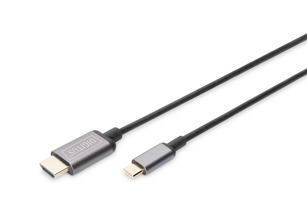 DIGITUS DA-70821 USB C - HDMI A 1,8m szürke video átalakító kábel
