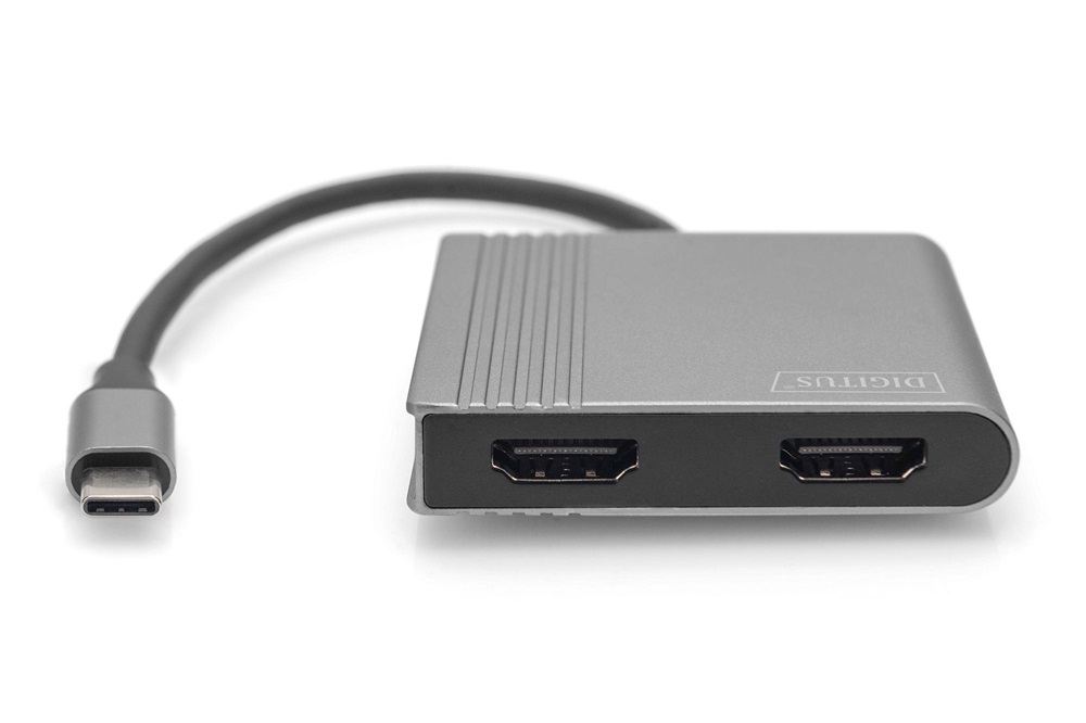 DIGITUS DA-70828 UHD 4K 60Hz USB Type-C 2x HDMI grafikus adapter