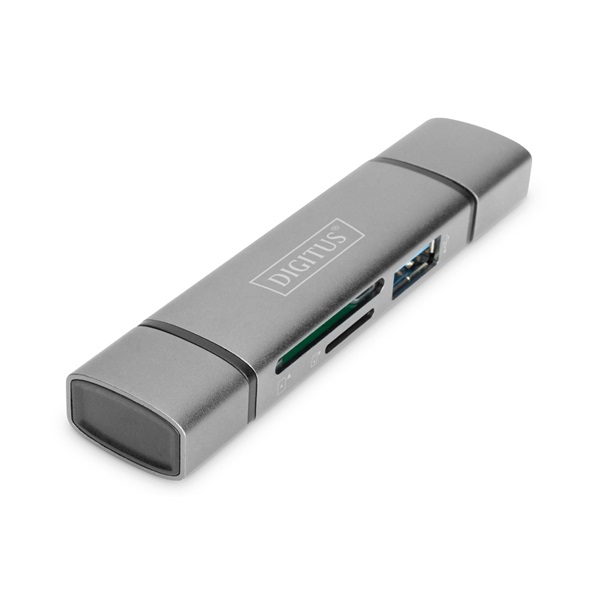 DIGITUS DA-70886 USB Type-A/Type-C 3.2 Gen1 1x MicroSD/SD kártyaolvasó